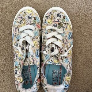 Skechers BOBS Kids' Comic Print Sneakers - White Multi